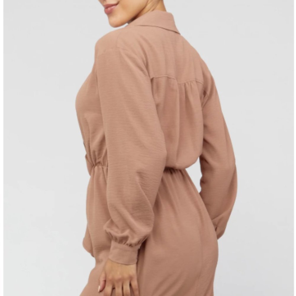 NWT Collared Shirt Mini Dress - Picture 5 of 6
